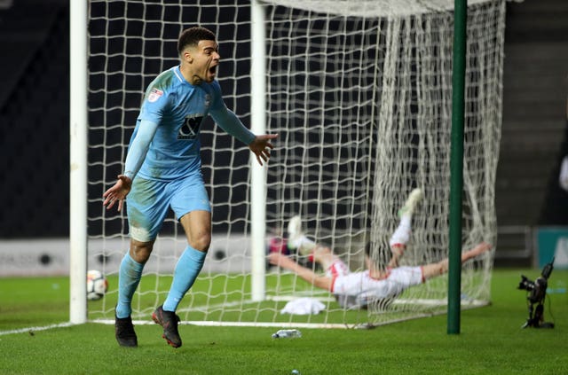 Maxime Biamou scored Coventry's winner against MK Dons 