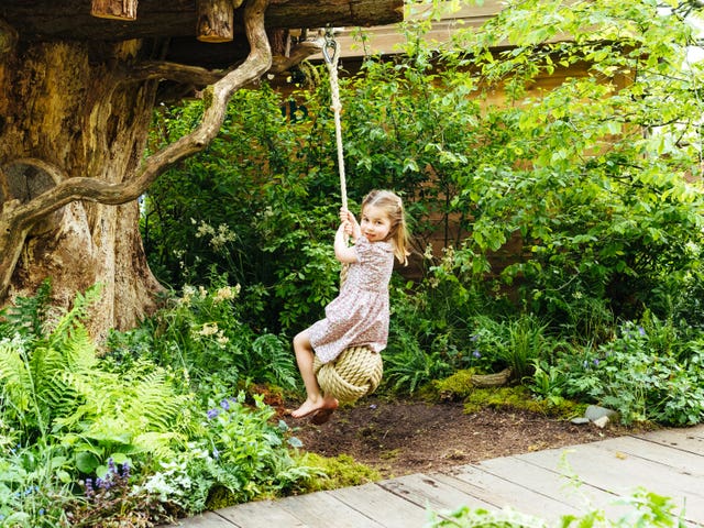 Princess Charlotte on a family visit to the Duchess of Cambridge's Chelsea Flower Show garden