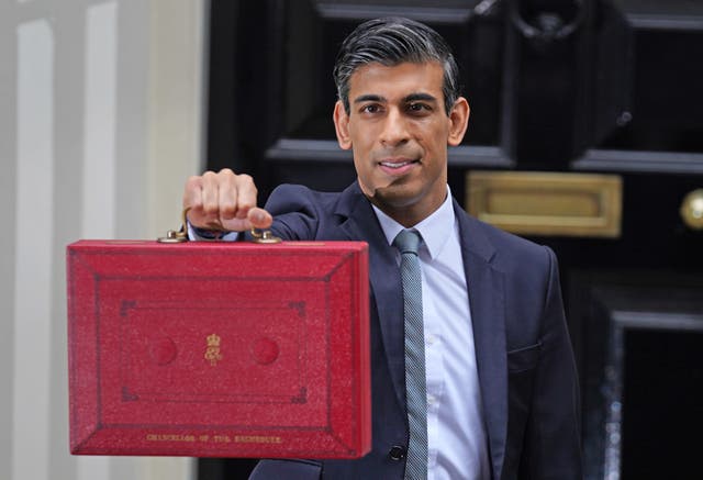 Chancellor Rishi Sunak leaving 11 Downing Street before the Budget 