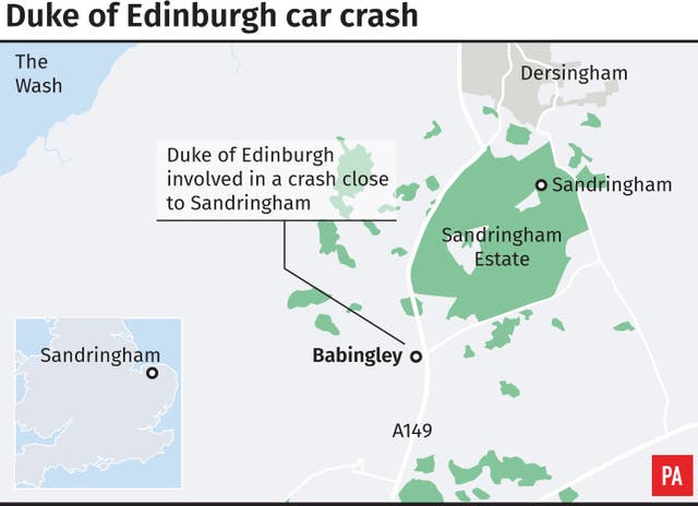 Duke of Edinburgh involved in a collision near Sandringham