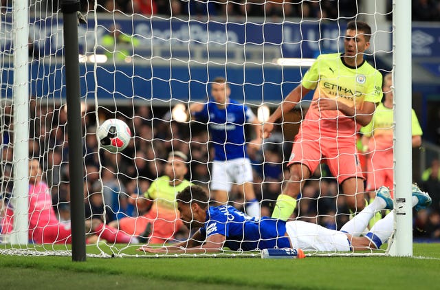 Dominic Calvert-Lewin netted Everton's goal in the 3-1 defeat to Manchester City