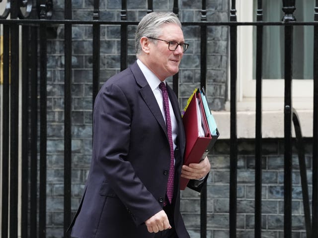 Prime Minister Sir Keir Starmer walking in Downing Street, London