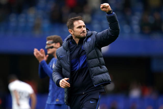 Frank Lampard celebrates victory