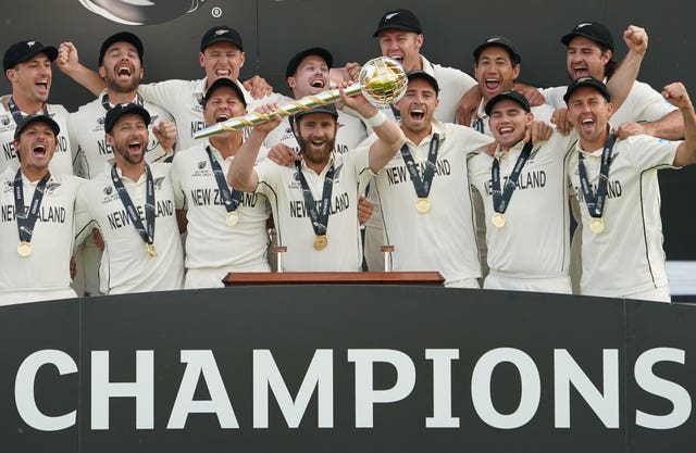 New Zealand captain Kane Williamson, centre, oversaw his side's crowning as world Test champions earlier this year (Adam Davy/PA)