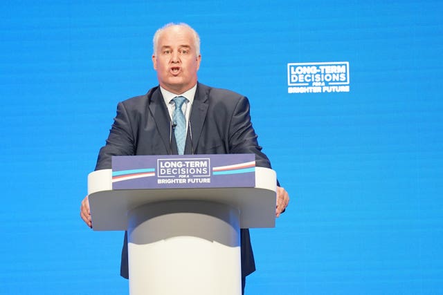 Andrew RT Davies, leader of the Welsh Conservatives in the Senedd, will address his party's conference on Sunday (Stefan Rousseau/PA)