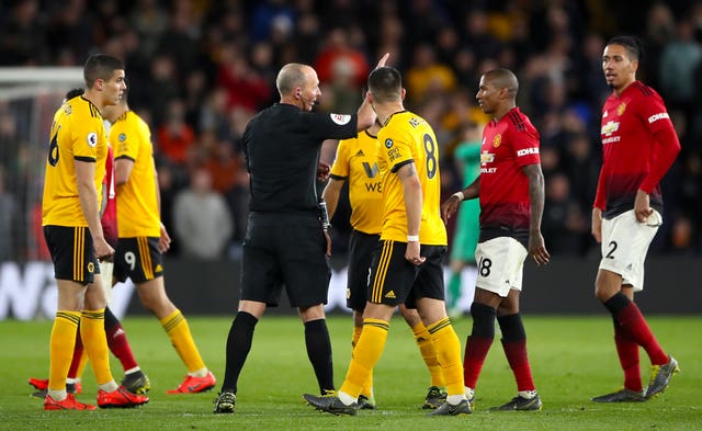 Ashley Young became referee Mike Dean's 100th Premier League red card