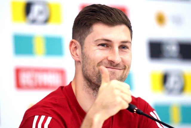 Wales defender Ben Davies during a press conference