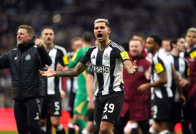 Newcastle players celebrate