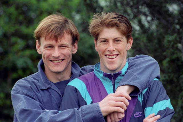 Teddy Sheringham, left, and Darren Anderton