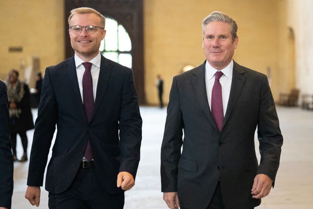 The Minister for Energy Michael Shanks with Prime Minister Sir Keir Starmer