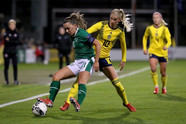 The Republic have opened their qualifying campaign with a 1-0 loss to Sweden and 2-1 win over Finland (Brian Lawless/PA).