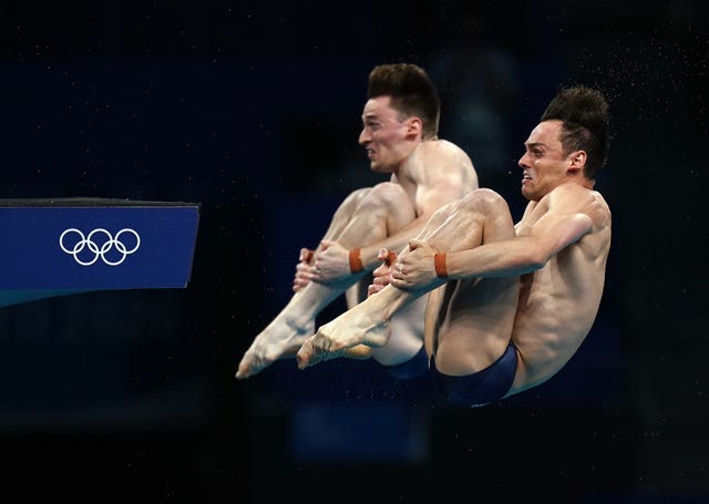 Tom Daley, right, and Matty Lee prevailed in the men's synchronised 10m platform (Adam Davy/PA)