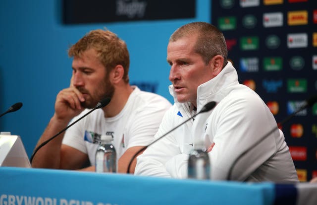 England captain Chris Robshaw, left, and head coach Stuart Lancaster faced tough questions following a disappointing home World Cup