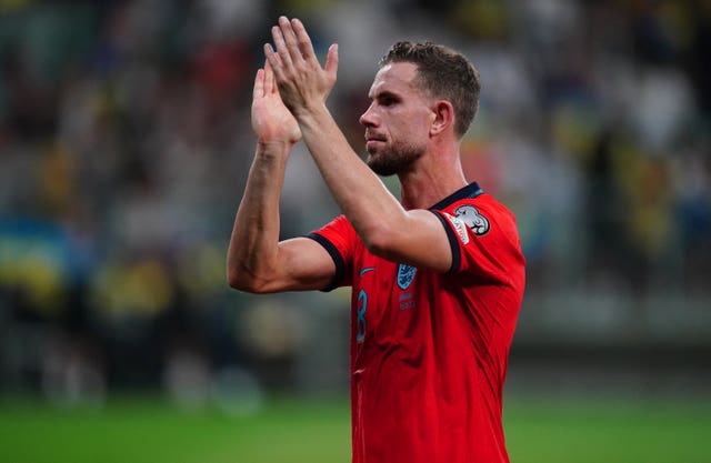 Jordan Henderson started for England against Ukraine