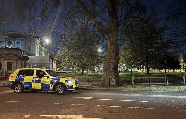 A police car outside Buckingham Palace