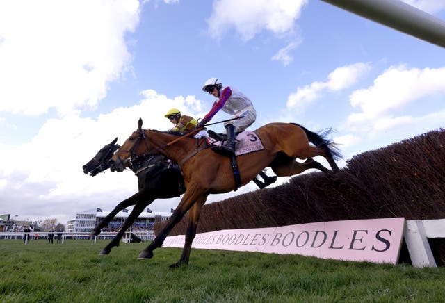 Bravemansgame (right) in the Cheltenham Gold Cup 