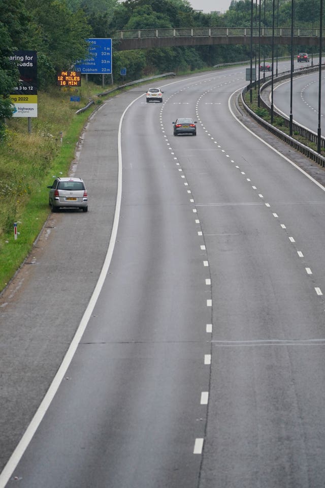 The M4 motorway near London