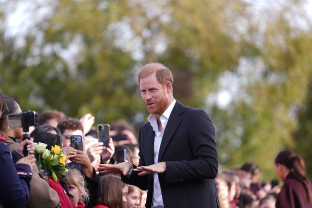 Harry chatting to the crowds