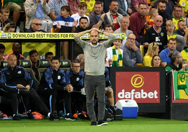 Guardiola's side made uncharacteristic errors at Carrow Road