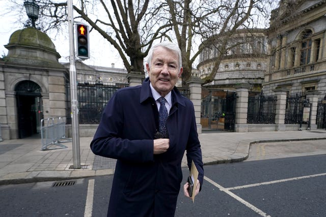 Michael Lowry outside Leinster House