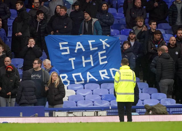 Everton fans vented their anger in protests during Saturday's home defeat to Aston Villa