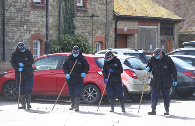 Police officers in Sandwich, Kent