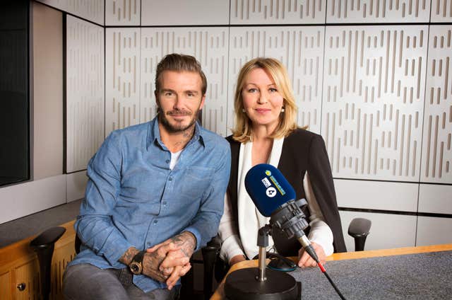 Kirsty Young with David Beckham