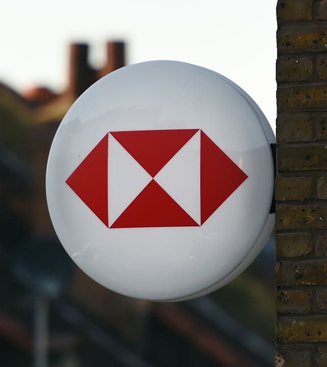 HSBC Bank logo (Charlotte Ball/PA)