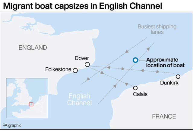 Migrant boat capsizes in English Channel