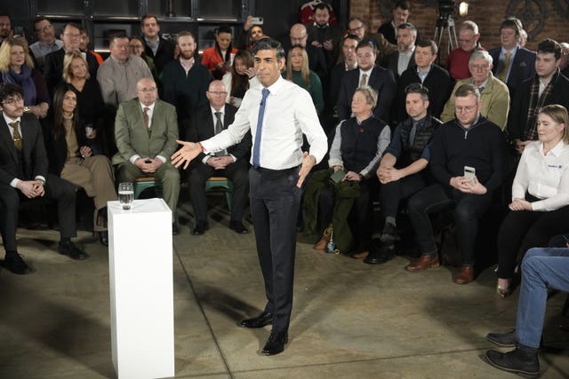 Prime Minister Rishi Sunak hosts a PM Connect event in Accrington