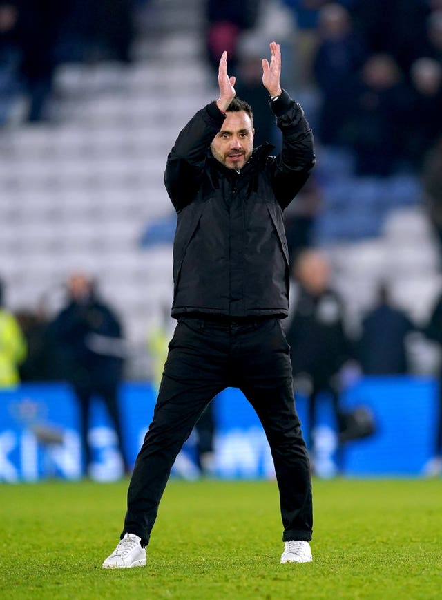 Brighton boss Roberto De Zerbi hailed Saturday's victory as the best performance by his team since he took over in September 