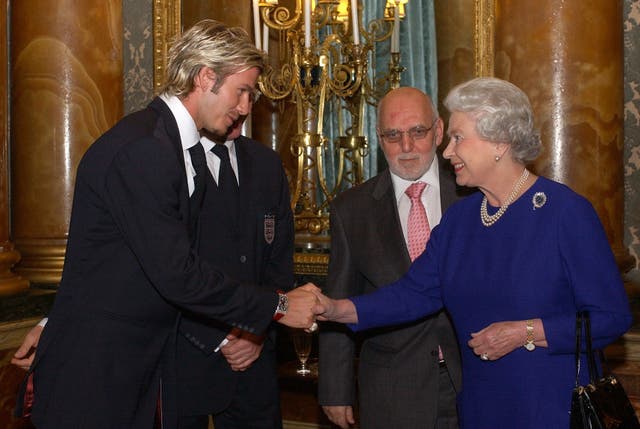 Former England captain Beckham met the Queen on a number of occasions 
