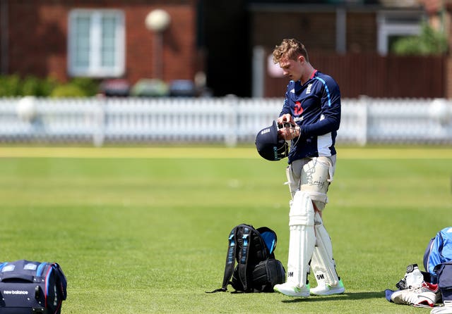 Dom Bess during the nets session at Lord’s