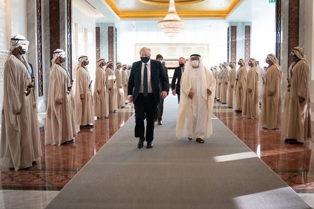 Boris Johnson visit to the UAE and Saudi Arabia