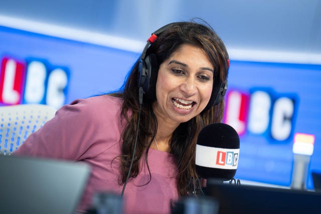 Suella Braverman as a guest presenter on LBC