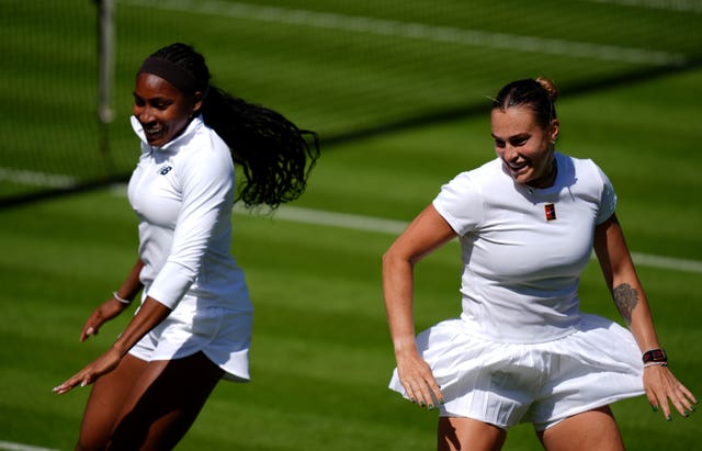 Aryna Sabalenka (right) and Coco Gauff (left) make Tik Tok’s together 