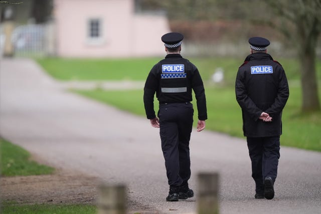 Two police officers at Royal Lodge