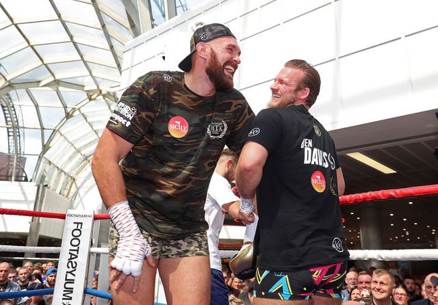 Tyson Fury and trainer Ben Davison, right, had an amicable split in December