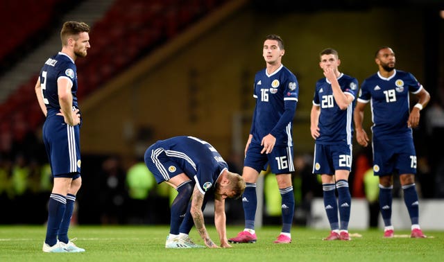 Scotland players were dejected after Friday's loss 