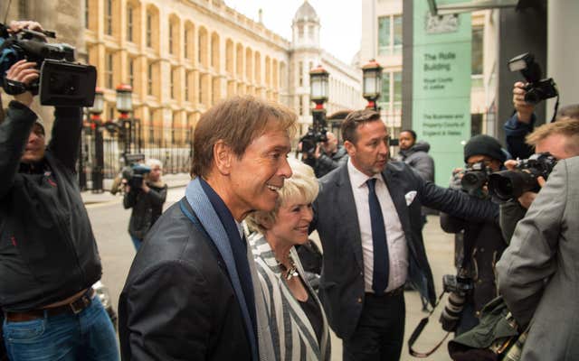 Sir Cliff Richard with Gloria Hunniford at the Rolls Building