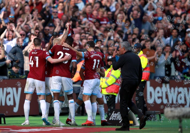 West Ham United’s Marko Arnautovic celebrates