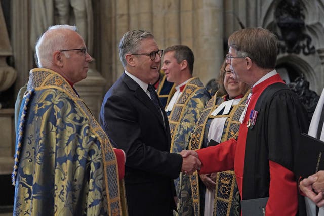 Prime Minister Sir Keir Starmer, second left, attending the annual Battle of Britain service at Westminster Abbey in London