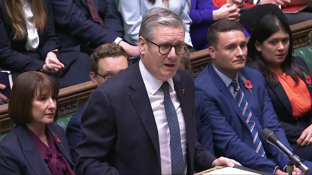 Sir Keir Starmer at Prime Minister’s Questions