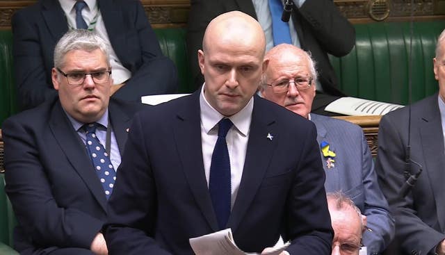 Stephen Flynn speaking during PMQs