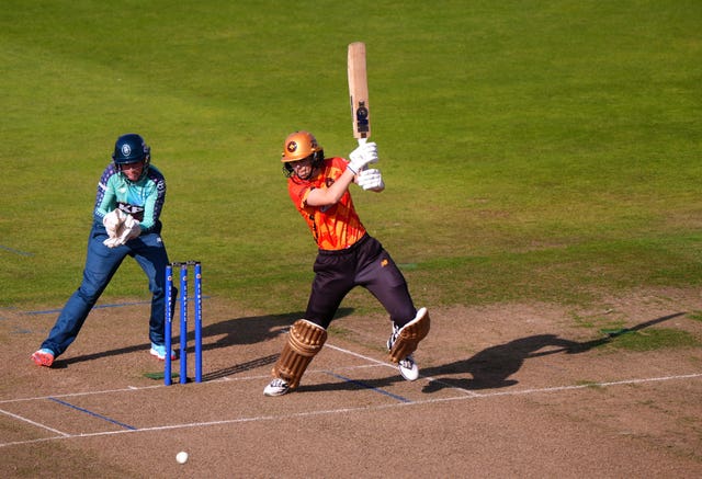 Amy Jones bats for Birmingham Phoenix in The Hundred