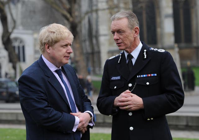 Boris Johnson with Lord  Bernard Hogan-Howe 
