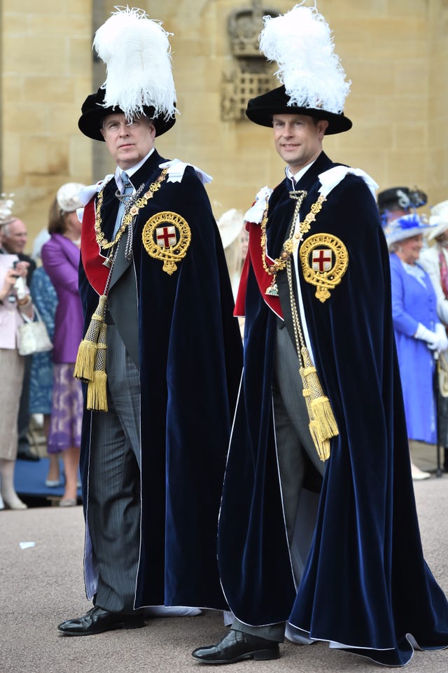 The Duke of York (left) and the Earl of Wessex 