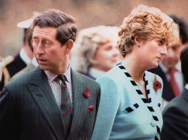 The then Prince and Princess of Wales