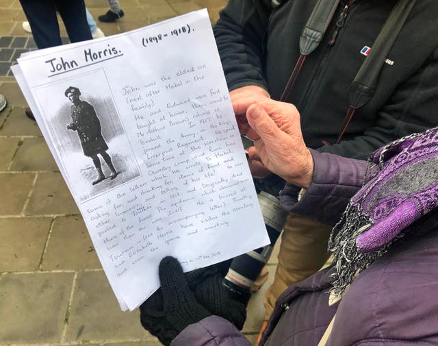 Rina Brien from Belfast remembers her relative John Morris who died in the Spanish flu epidemic at the end of the First World War