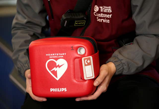 Defibrillators on Edinburgh’s trams